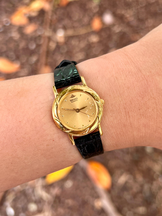Seiko Gold Women's Watch with Petal Case