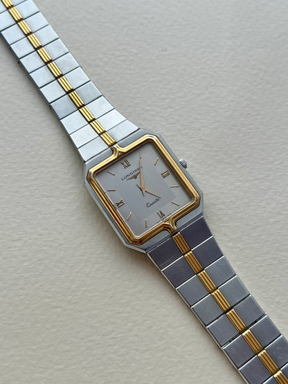 Longines Flagship Two Tone Rectangular Unisex Watch