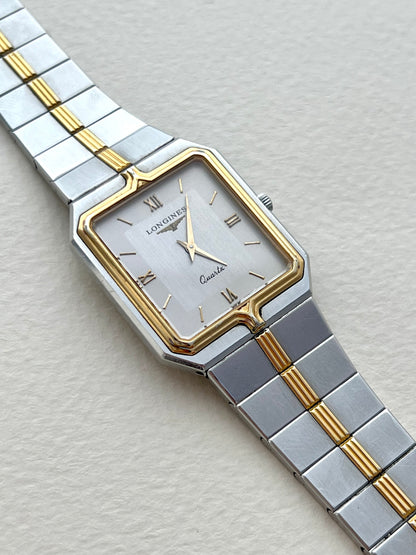 Longines Flagship Two Tone Rectangular Unisex Watch