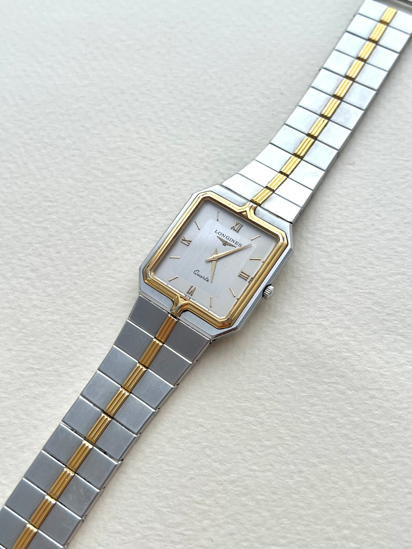Longines Flagship Two Tone Rectangular Unisex Watch