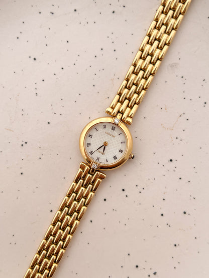 Seiko Exceline Gold-Tone Bracelet Woman's Watch with Diamond Accents