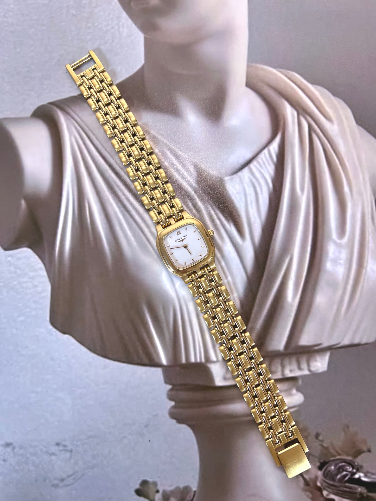Longines Gold Draped Link Women’s Watch