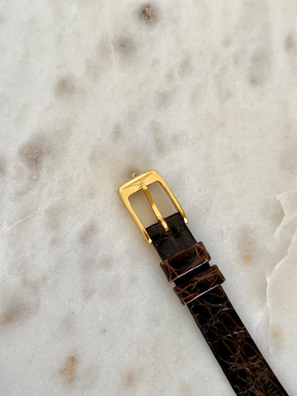 Longines Gold Tone Cushion Women's Watch with Champagne Dial