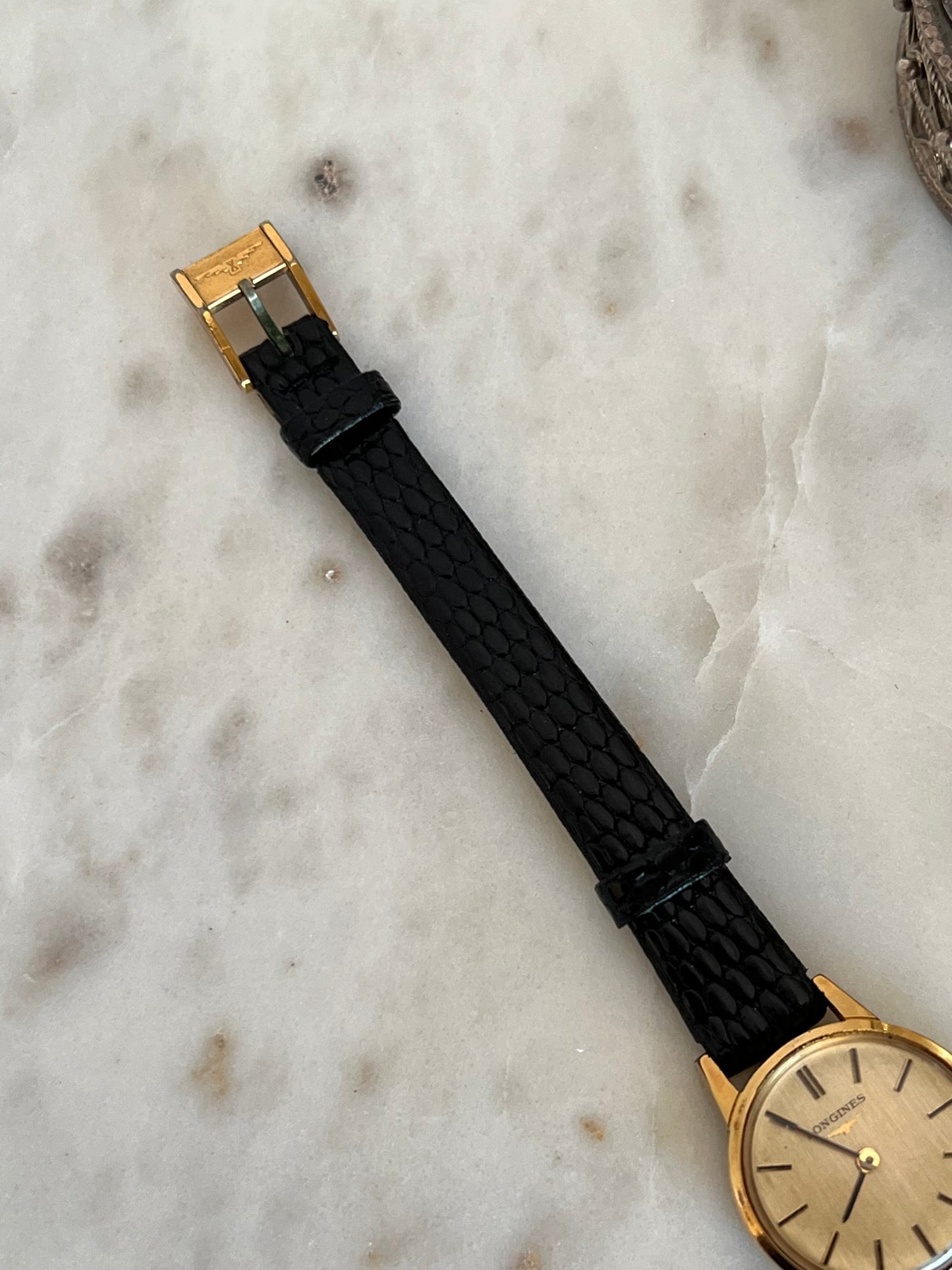 Longines Gold Tone Round Women's Watch with Golden Dial