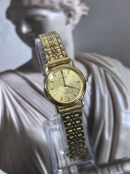 Seiko Exceline Frosted Gold Dial Jewellery Watch