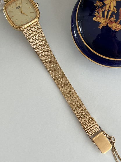 Seiko Gold Toned Women's Watch with Textured Bracelet