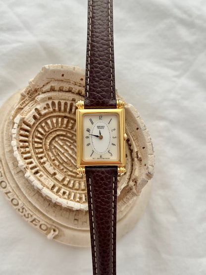 Seiko Gold Rectangular Roman Dial Women’s Watch