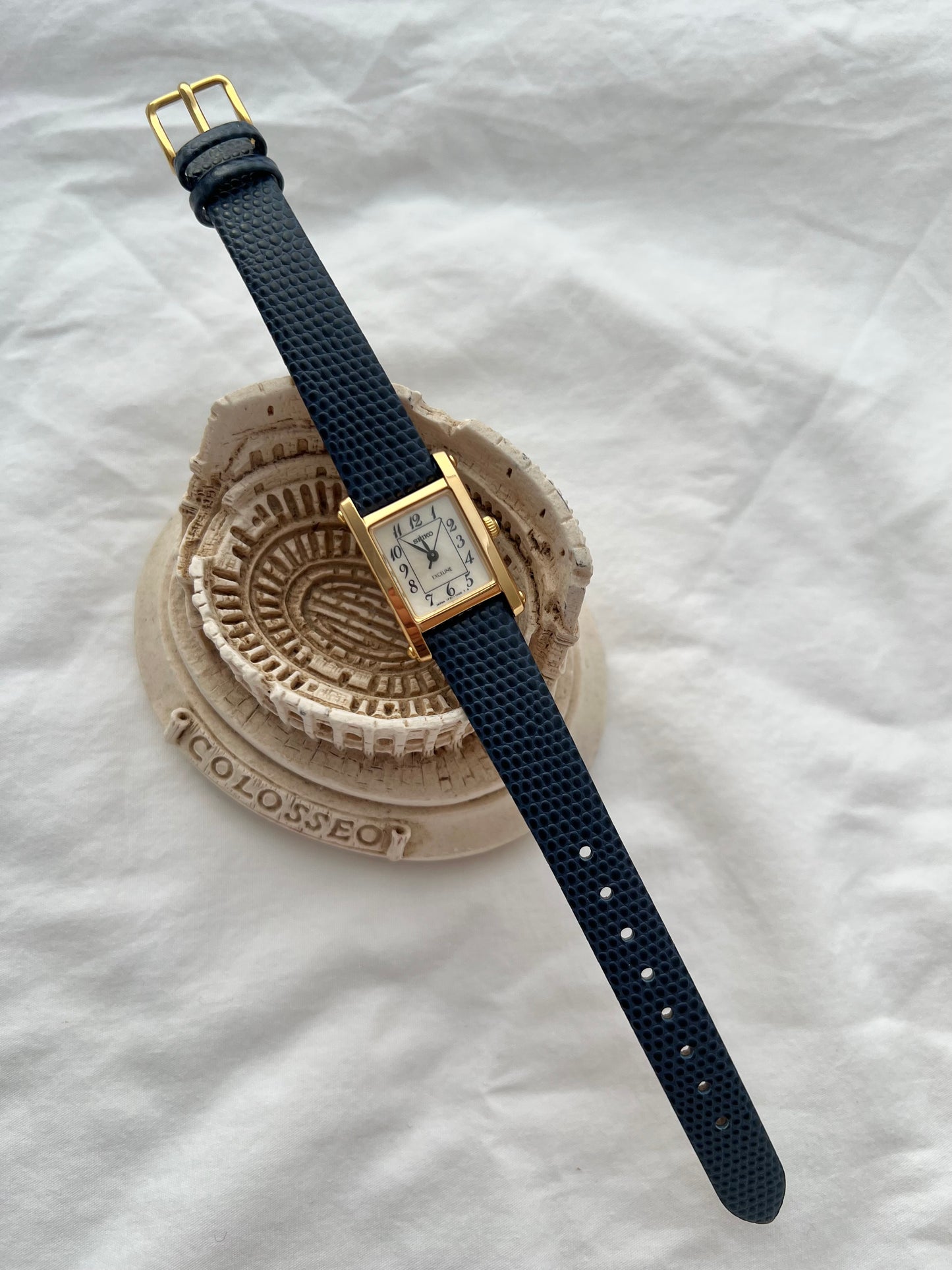Seiko Exceline Mother Of Pearl Tank Women's Watch