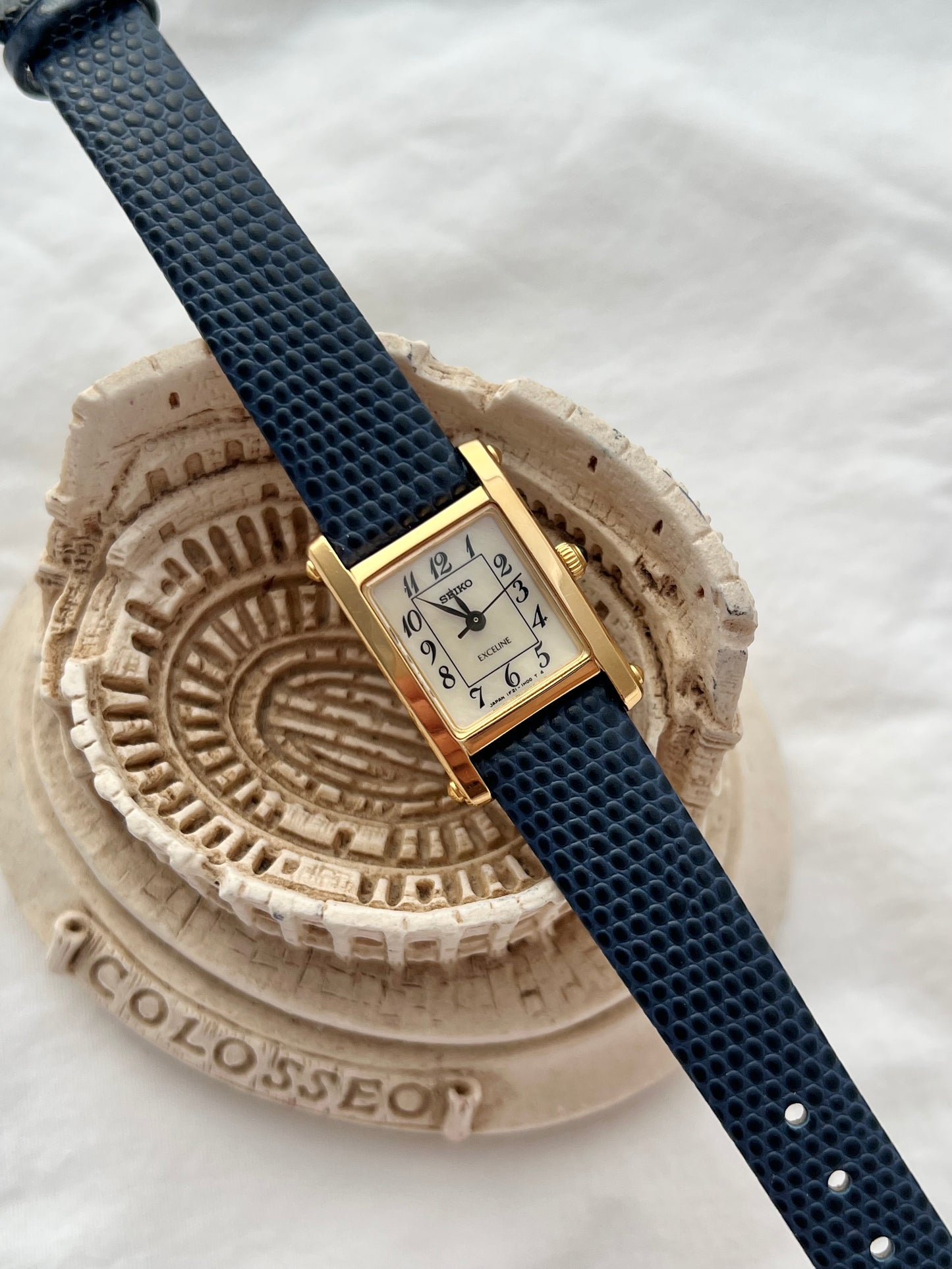 Seiko Exceline Mother Of Pearl Tank Women's Watch