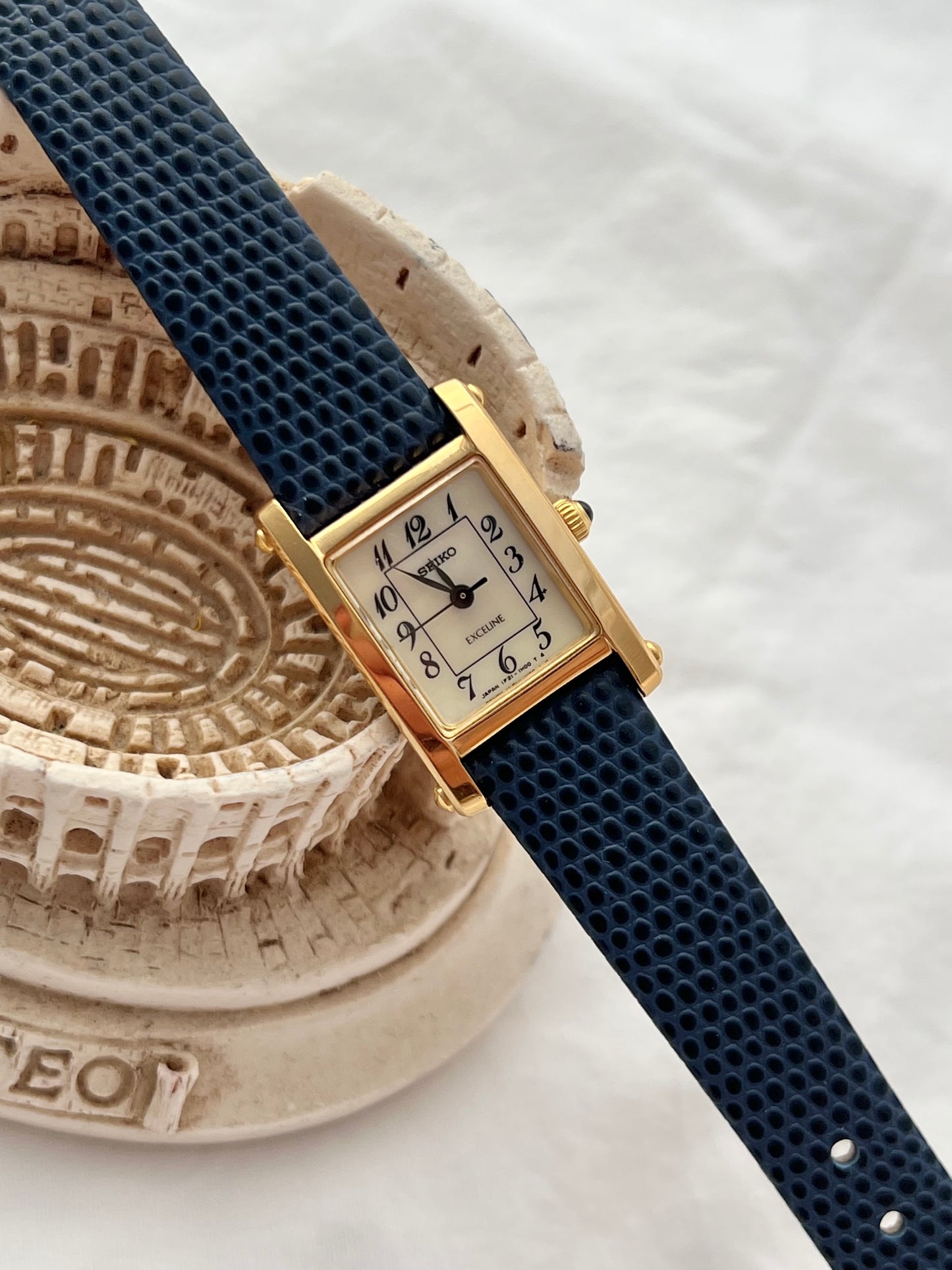 Seiko Exceline Mother Of Pearl Tank Women's Watch