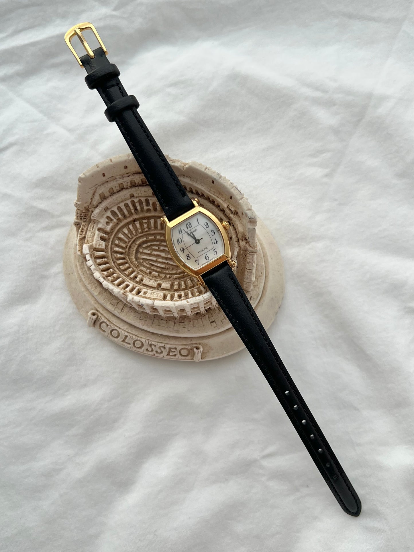 Seiko Exceline Mother of Pearl Tonneau Women’s Watch