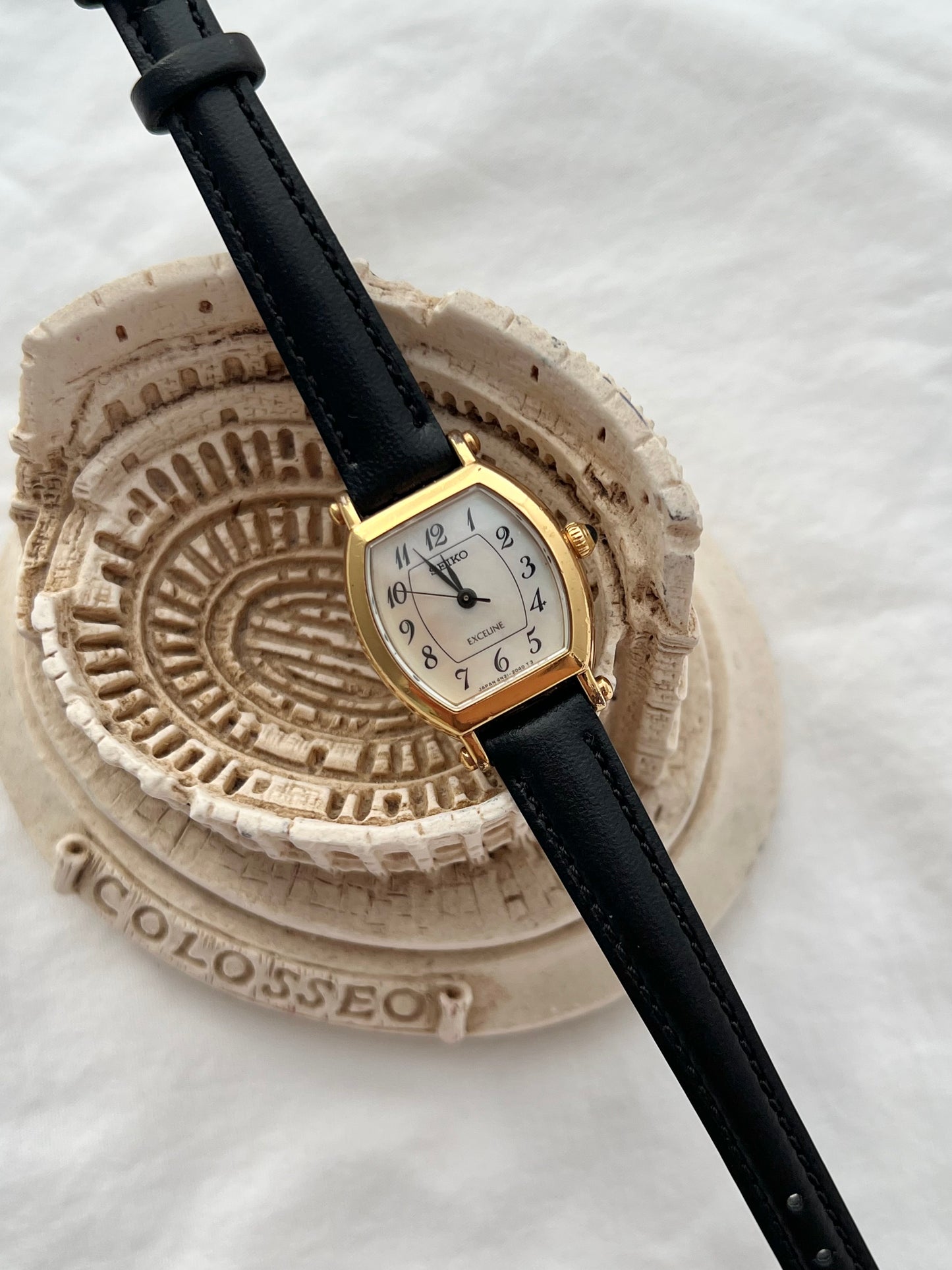 Seiko Exceline Mother of Pearl Tonneau Women’s Watch