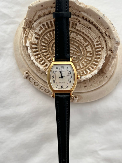 Seiko Exceline Mother of Pearl Tonneau Women’s Watch