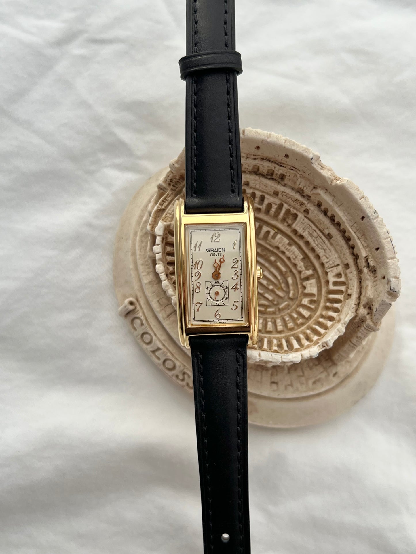 Gruen Curvex Gold Rectangular Small Seconds Women’s Watch