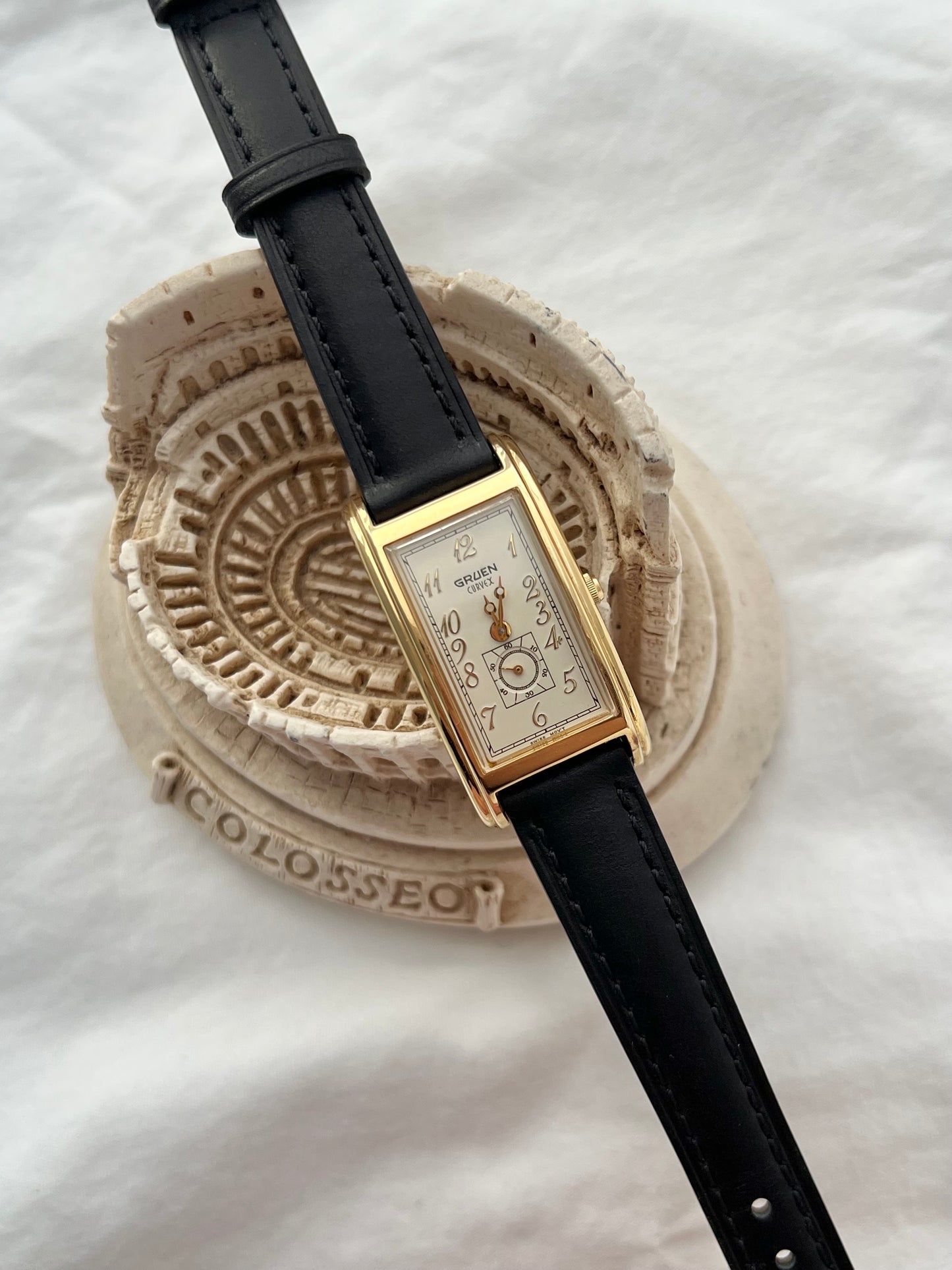 Gruen Curvex Gold Rectangular Small Seconds Women’s Watch