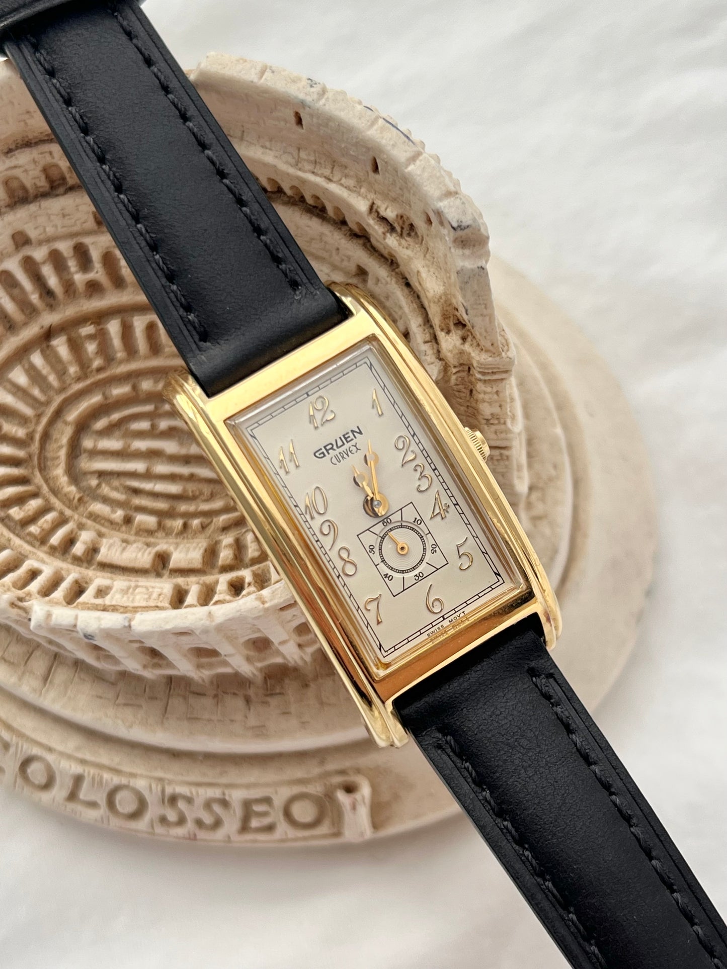 Gruen Curvex Gold Rectangular Small Seconds Women’s Watch