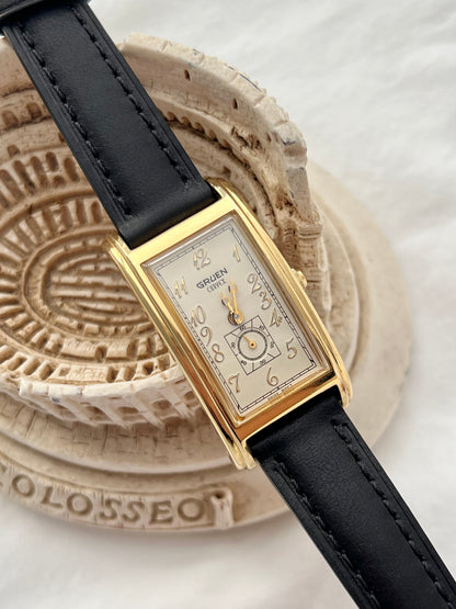 Gruen Curvex Gold Rectangular Small Seconds Women’s Watch