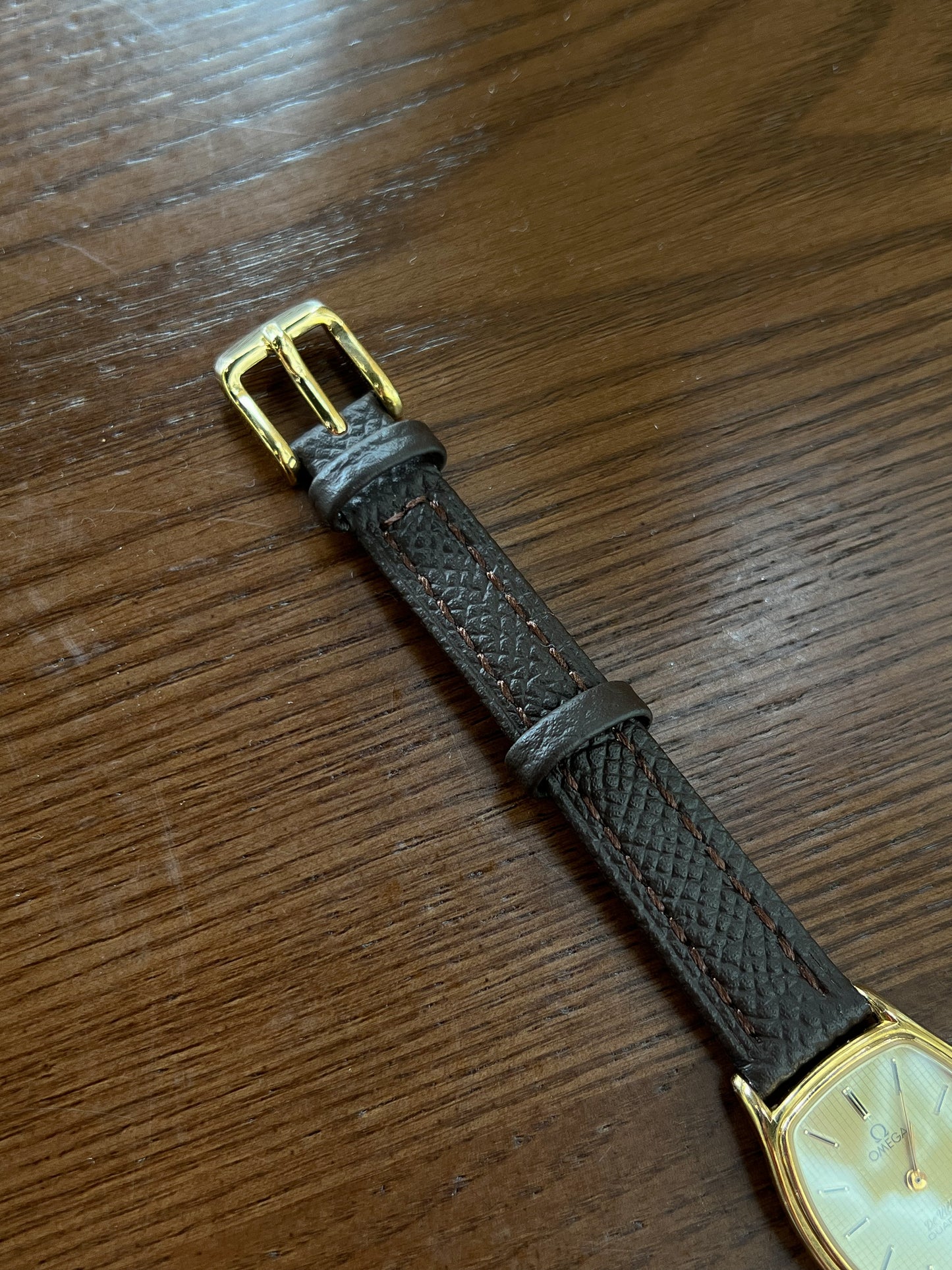 Omega De Ville Tonneau Grid Dial Womens Watch