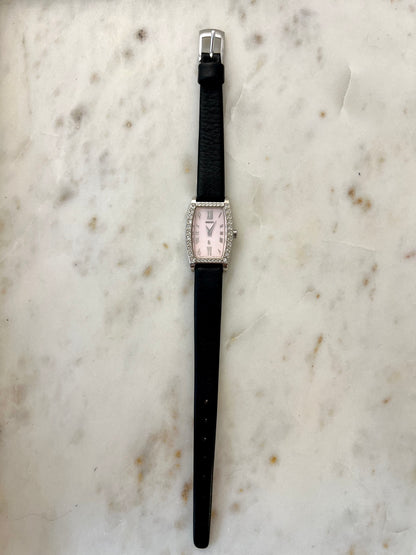 Seiko Lukia Tonneau Women's Watch with Diamond Set Bezel