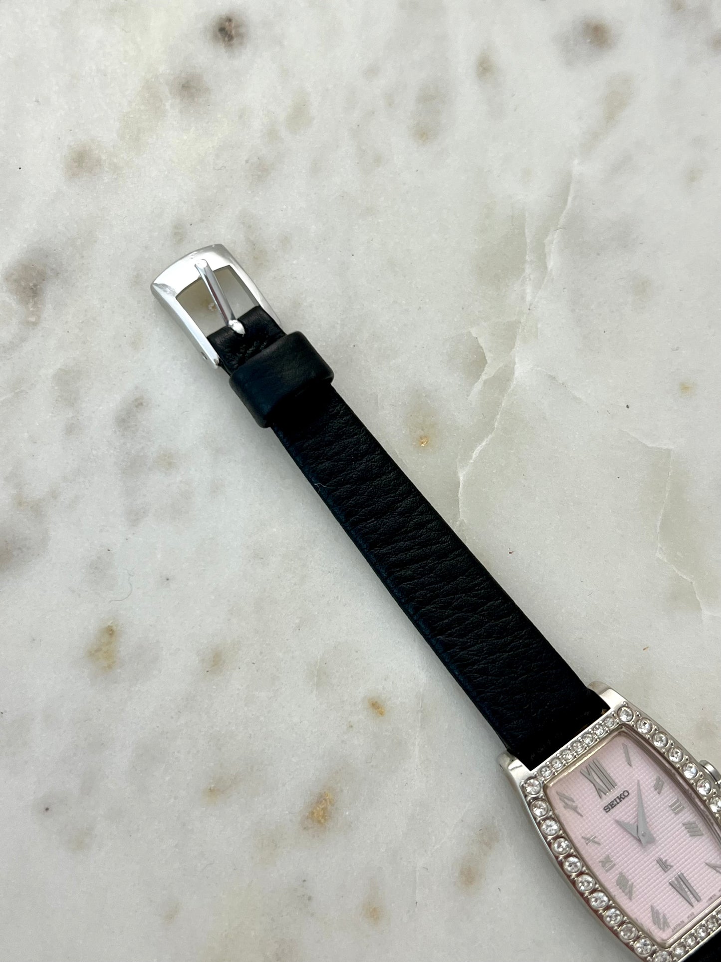 Seiko Lukia Tonneau Women's Watch with Diamond Set Bezel