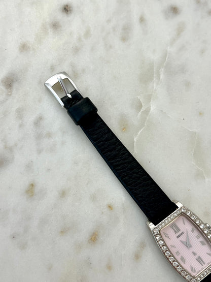 Seiko Lukia Tonneau Women's Watch with Diamond Set Bezel