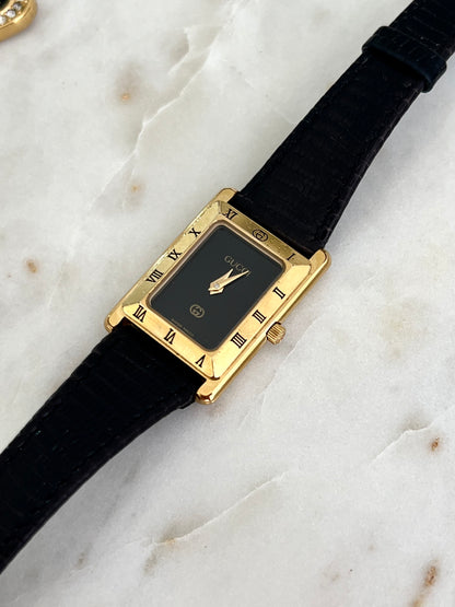 Gucci Tank Roman Bezel Rectangular Womens Watch