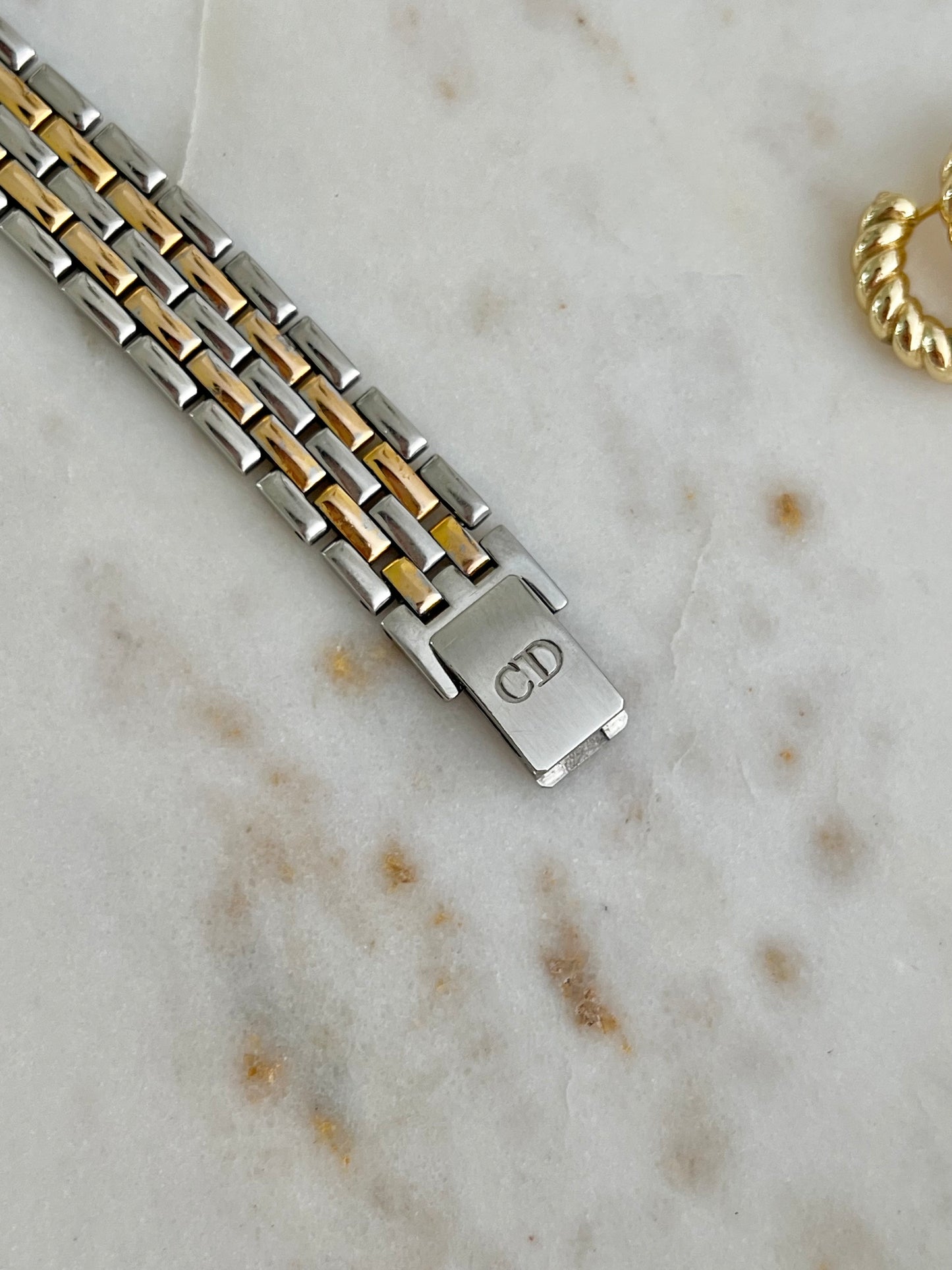 Christian Dior Round Roman Dial Two Tone Womens Watch