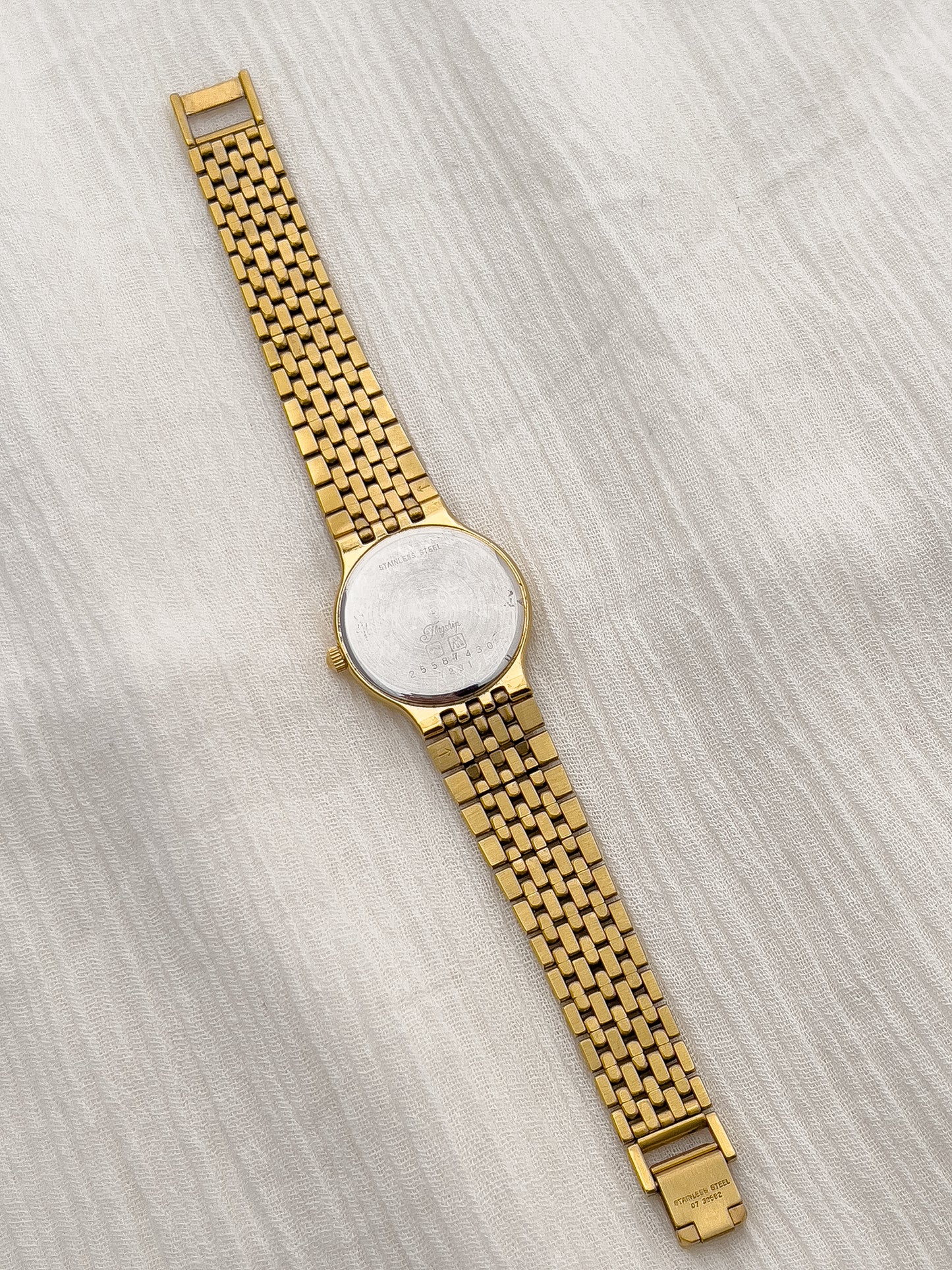 Longines Gold Ladies’ Watch with Patterned Dial & Bracelet