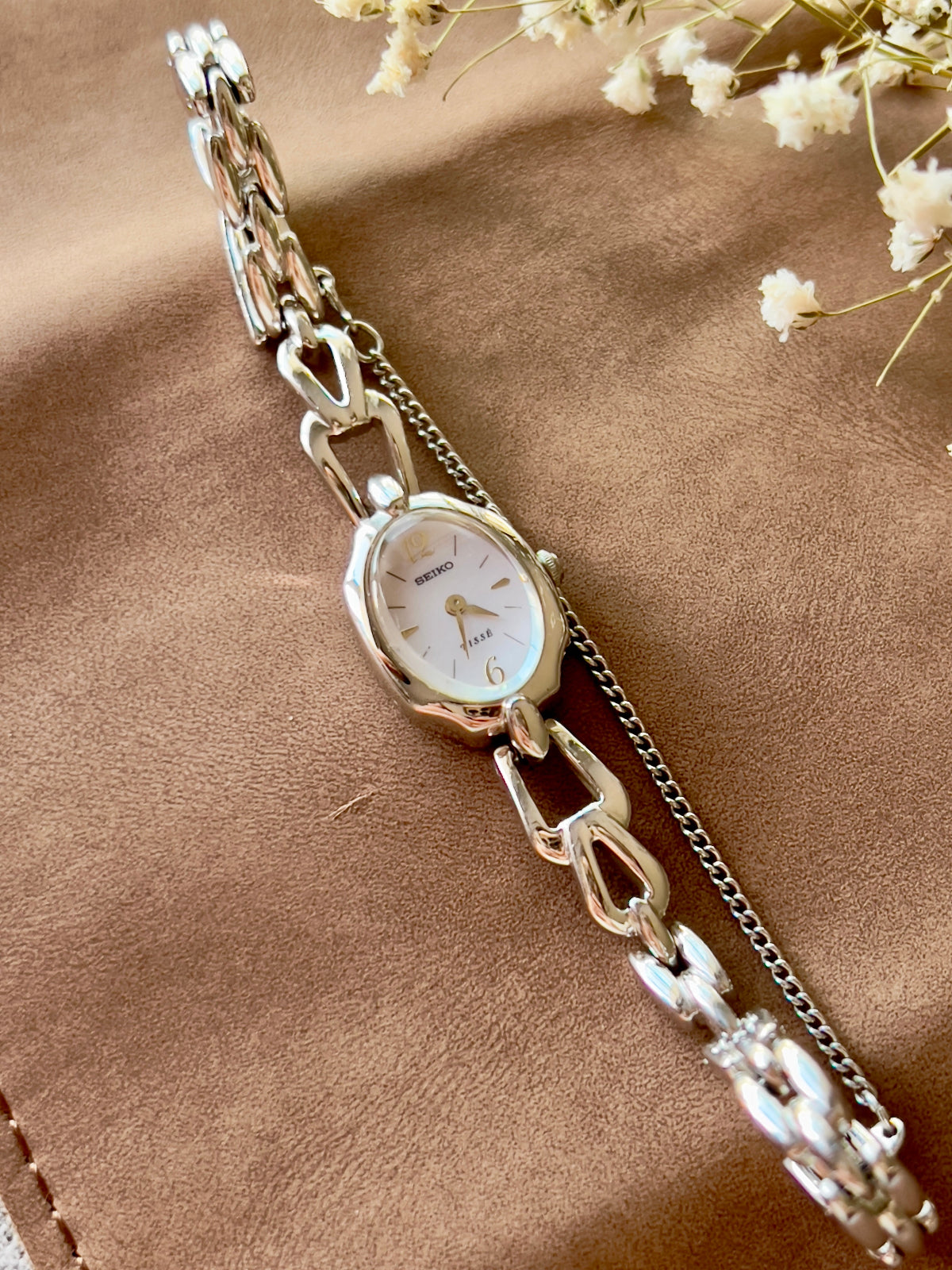 Seiko Tisse Women's Watch with Light Pink Pearl Dial