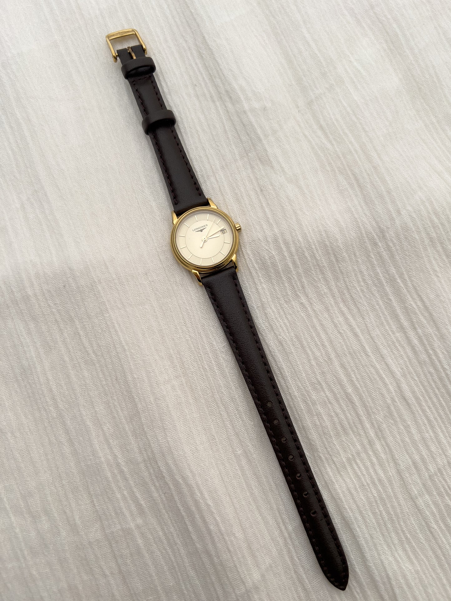 Longines Les Grandes Classique Gold Ladies’ Watch with Leather Strap