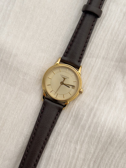 Longines Les Grandes Classique Gold Ladies’ Watch with Leather Strap