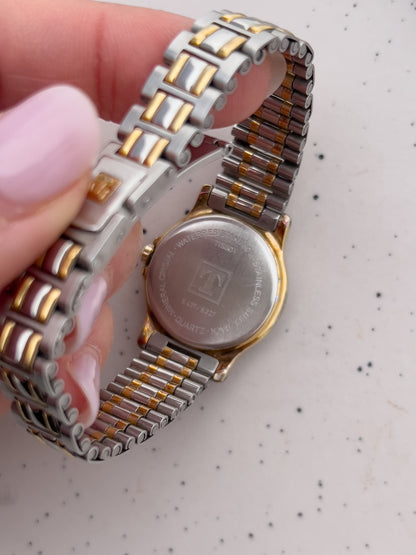 Tissot Seastar Ladies’ Two-Tone Watch with Textured Silver Dial