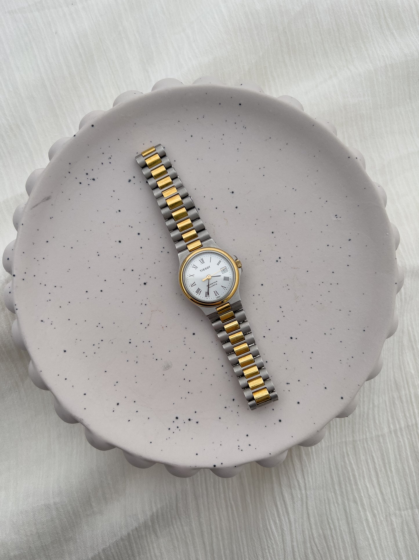 Tissot Seastar Two-Tone Ladies’ Quartz Watch with Roman Numerals