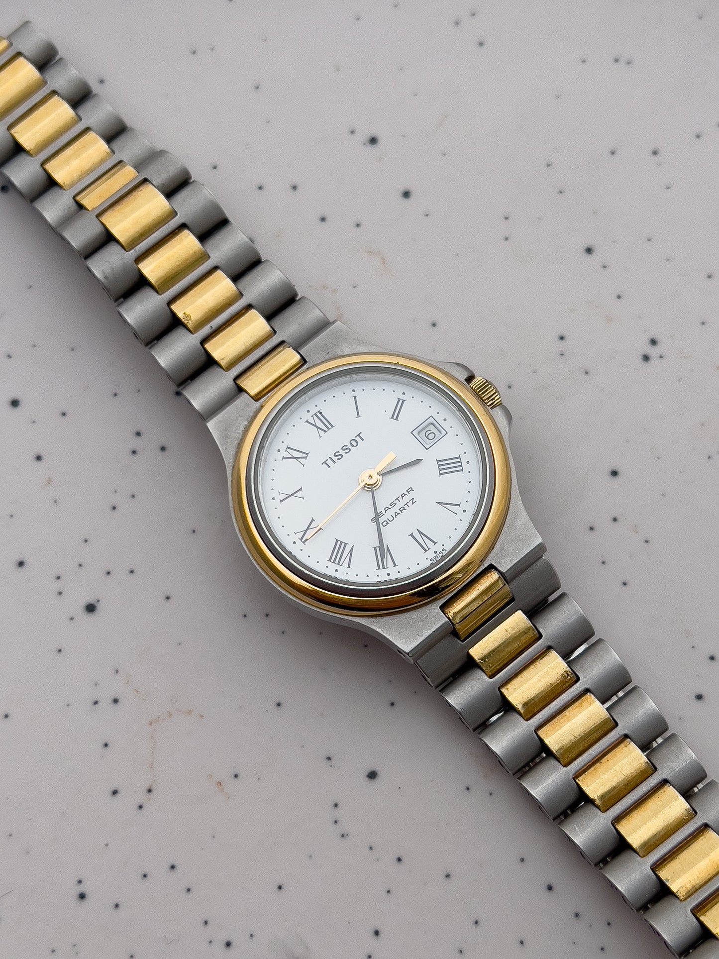 Tissot Seastar Two-Tone Ladies’ Quartz Watch with Roman Numerals