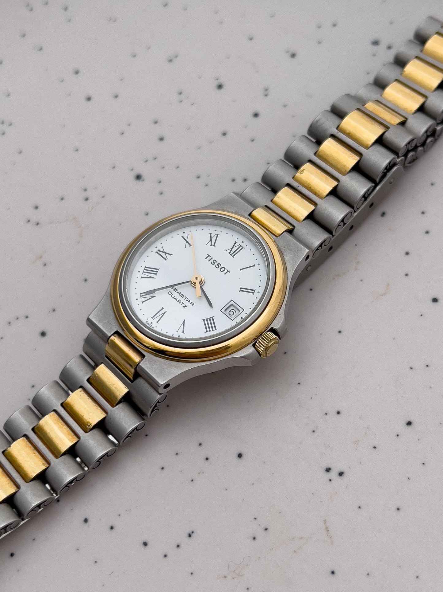 Tissot Seastar Two-Tone Ladies’ Quartz Watch with Roman Numerals