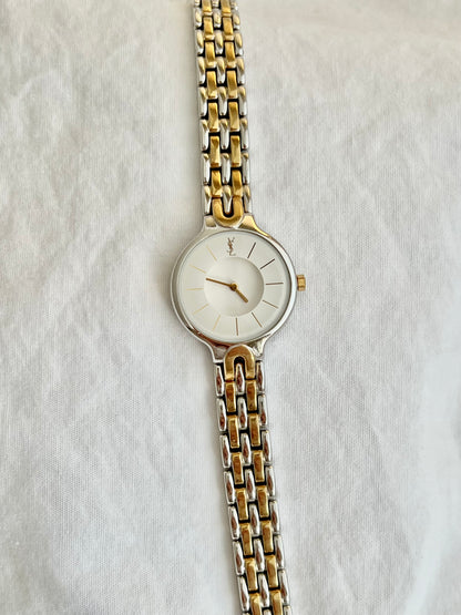 Yves Saint Laurent White Medallion Dial Women’s Watch