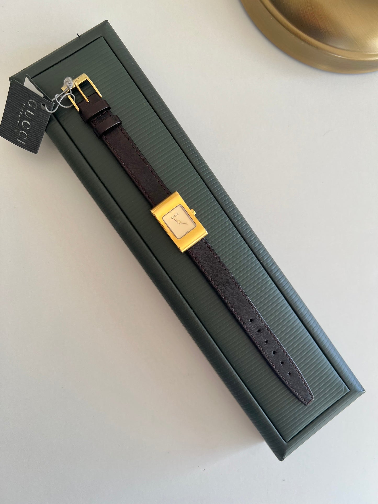 Gucci Gold Scroll Case Women's Watch