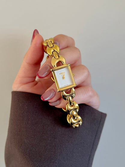 Gucci 1800L Gold Bracelet Watch Set With Interchangeable Straps