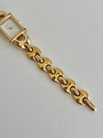 Gucci 1800L Gold Bracelet Watch Set With Interchangeable Straps