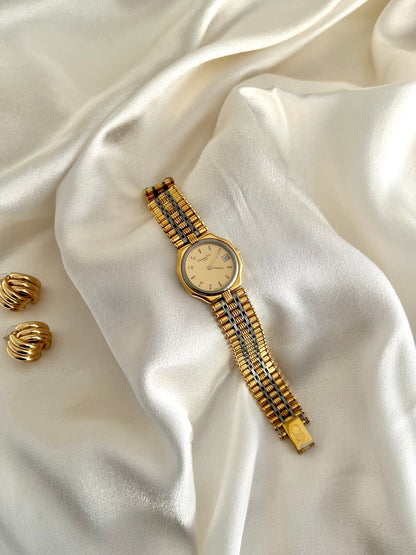 Christian Dior Two Tone Bracelet Women’s Watch 18k Gold Electroplated