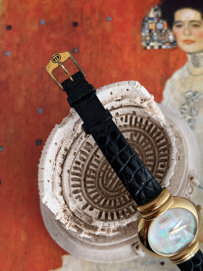 Gucci Mother of Pearl Dial Gold Tone Women’s Watch