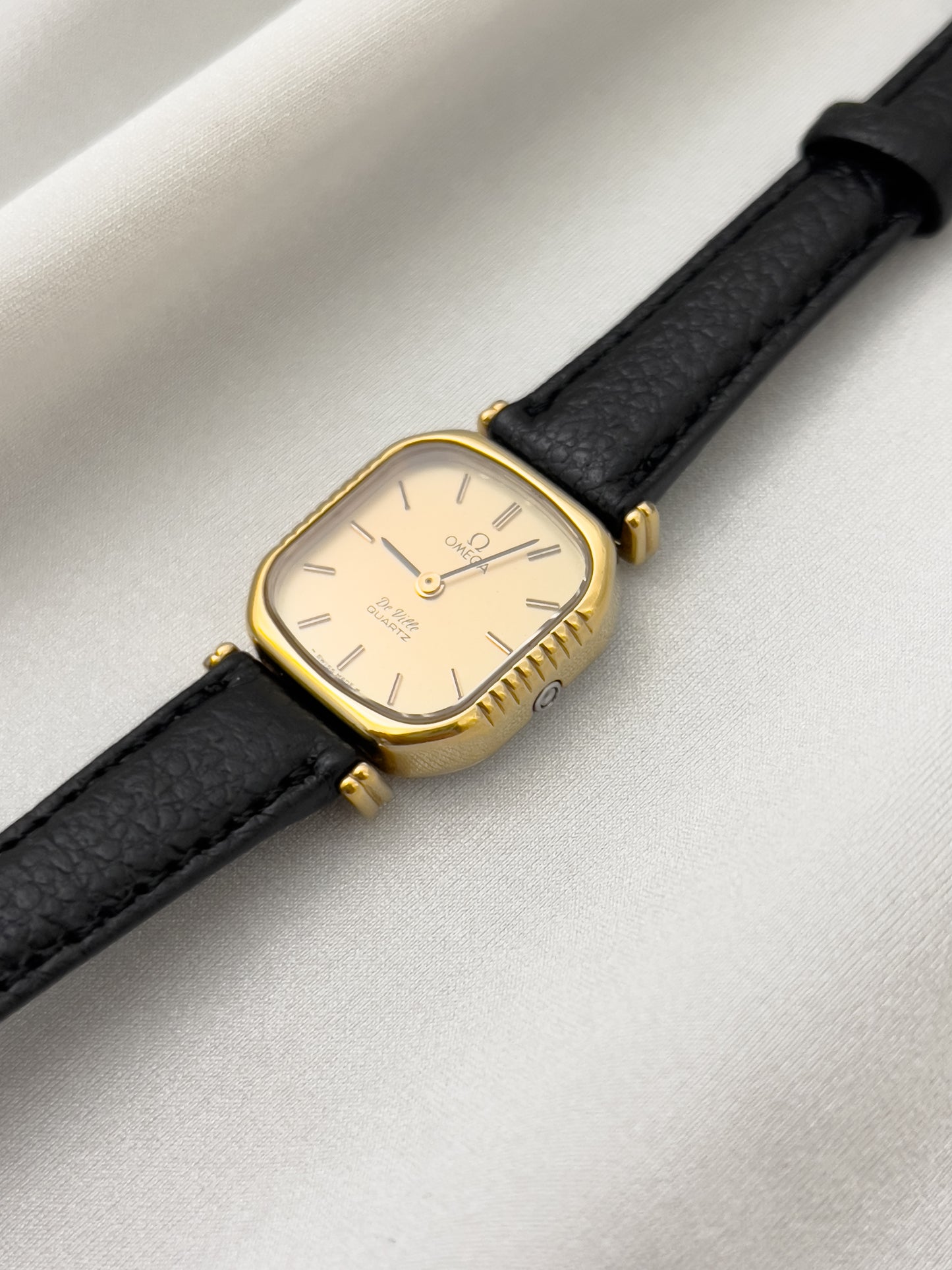Omega De Ville Gold Toned Square Woman's Watch