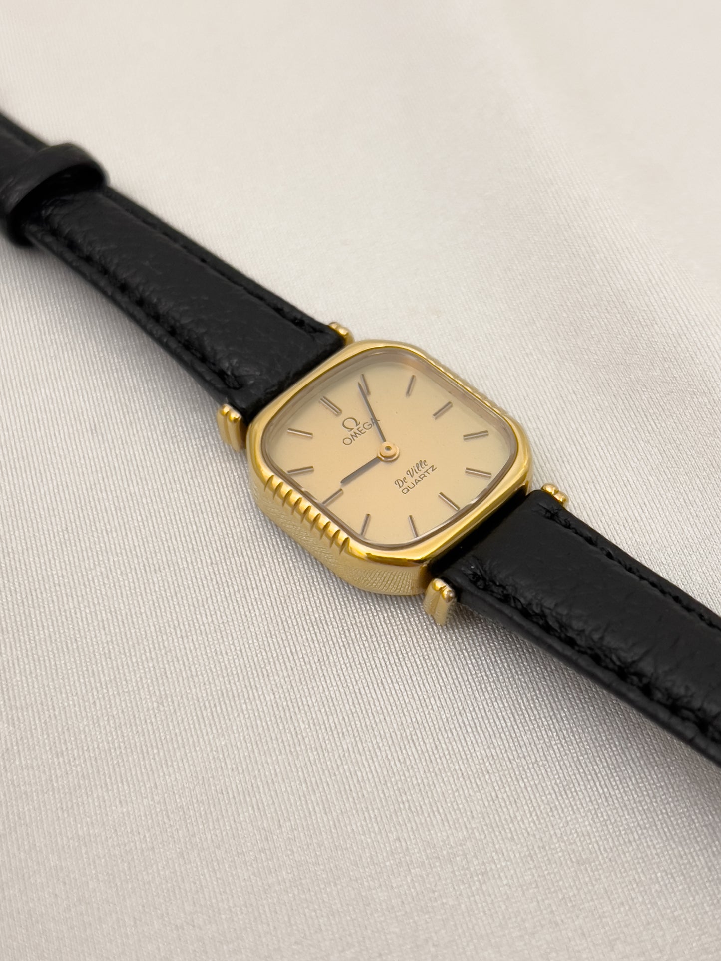 Omega De Ville Gold Toned Square Woman's Watch