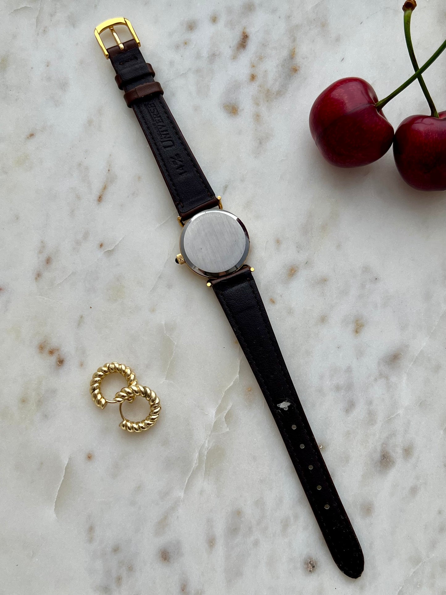 Longines Gold Tone Round Curved Lugs Womens Watch