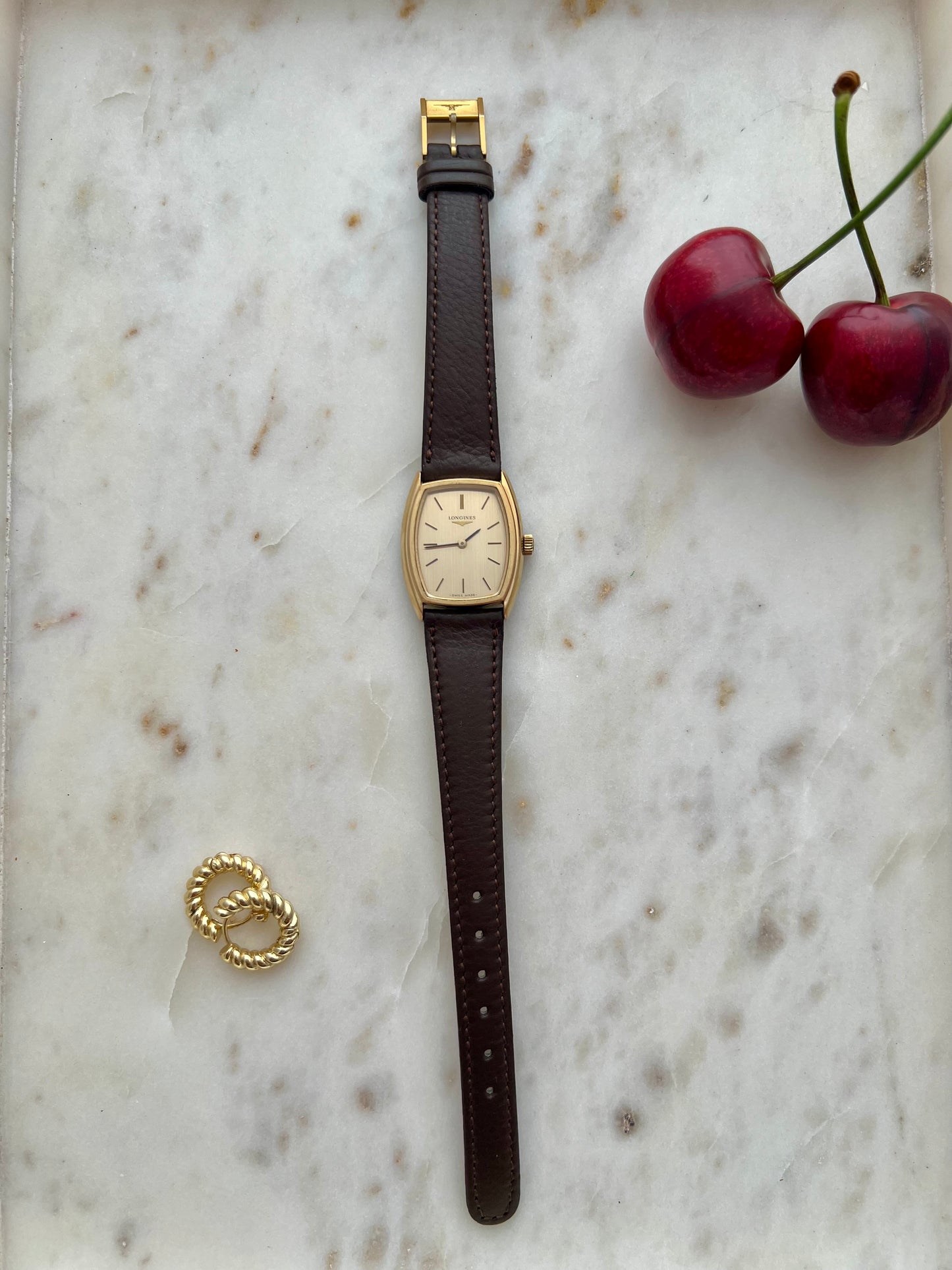 Longines Gold Toned Tonneau Women's Watch