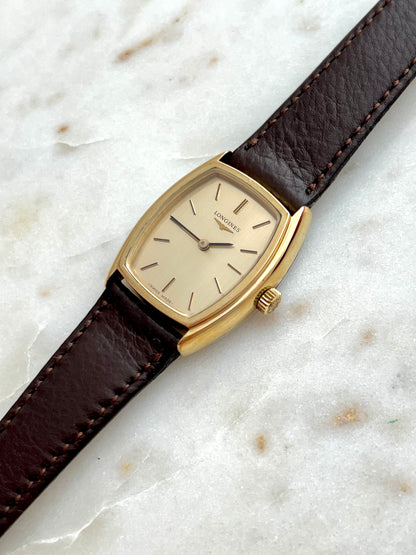 Longines Gold Toned Tonneau Women's Watch