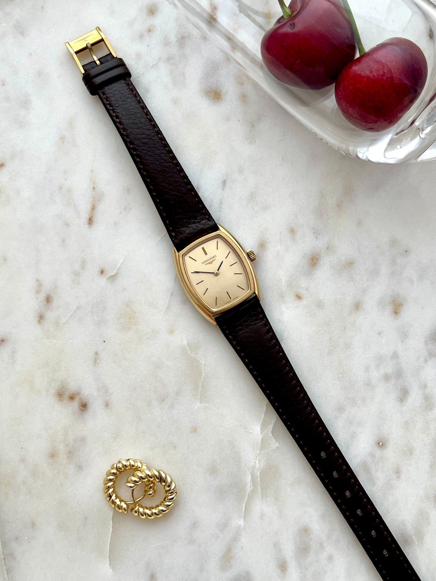 Longines Gold Toned Tonneau Women's Watch