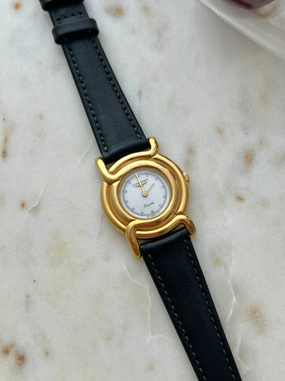 Longines Sculptural Gold Toned Round Women's Watch