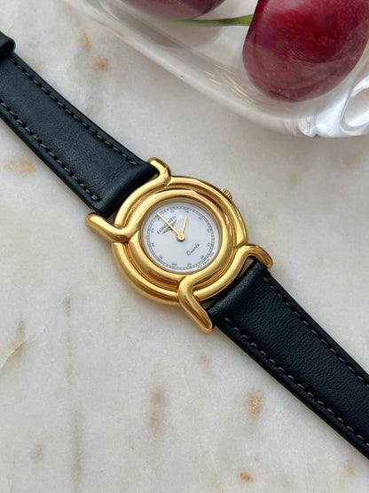 Longines Sculptural Gold Toned Round Women's Watch