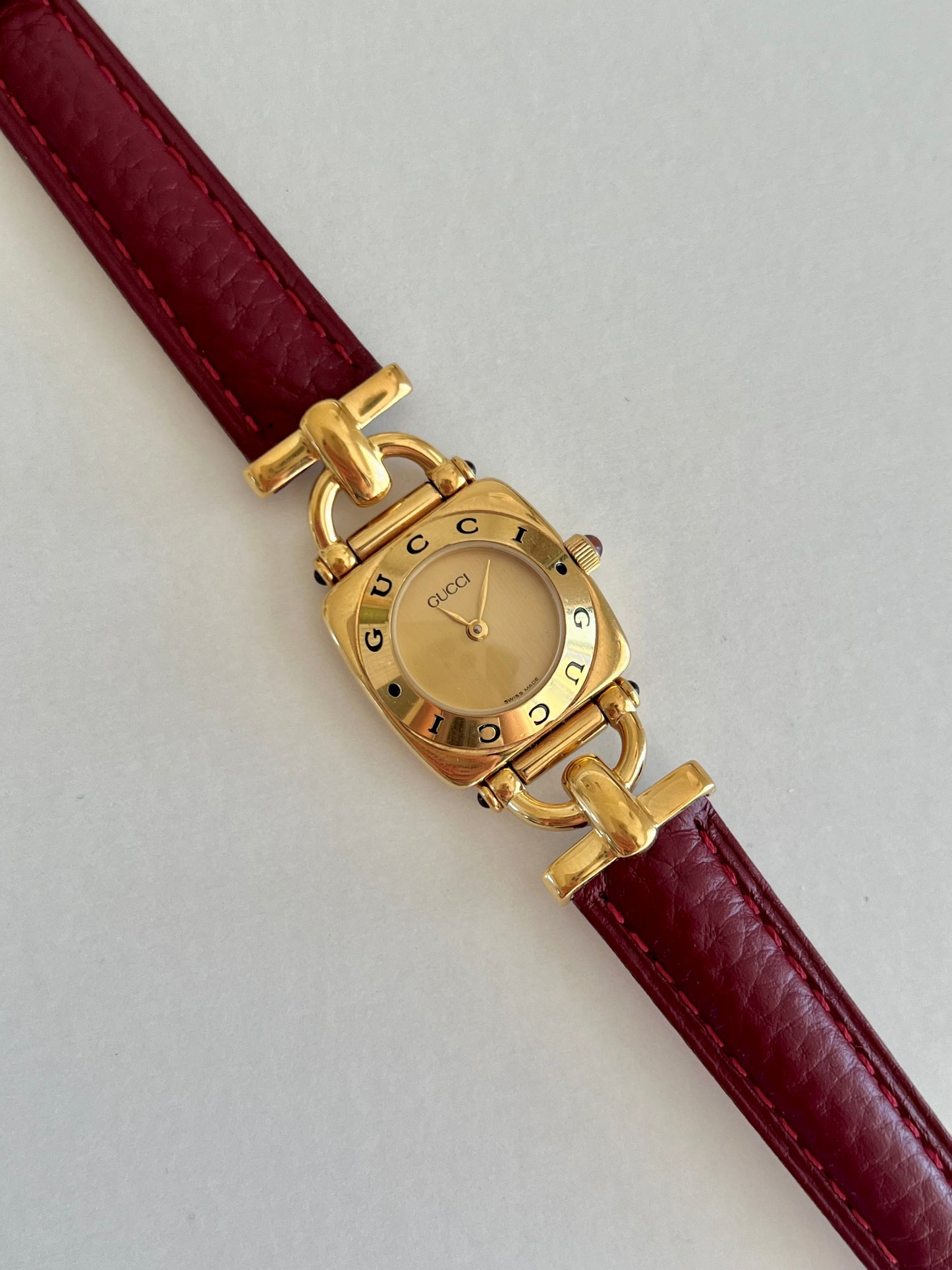 Gucci Horsebit Women's Watch Gold Dial 6300L